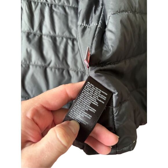 North Face Men’s Snow Jacket size M Windwall Hooded Lined Gray Red - Picture 8 of 14